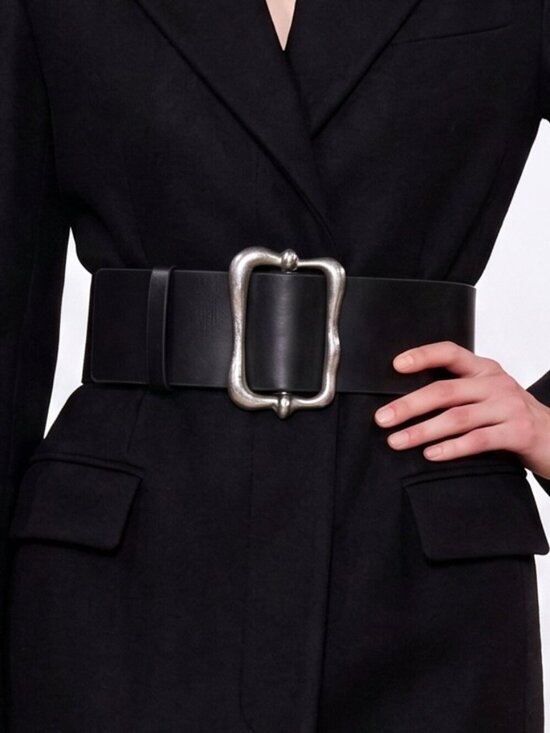 ba&sh Blaire Leather Wide Belt – Black (Size 75 cm / XS ) NWOT main image 2